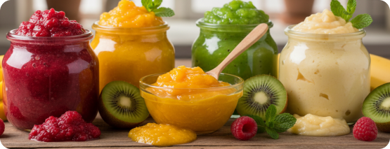 Fruit pulps and purees