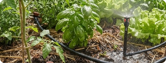 Micro irrigation on sustainable farmland