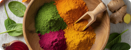 Vegetable powders